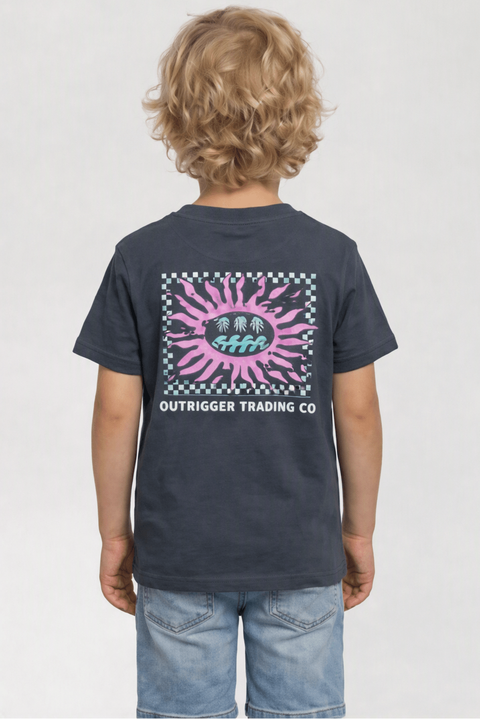 Kids Checker Tee - Outrigger Trading Co - Surf wear AustraliaKids Checker Tee