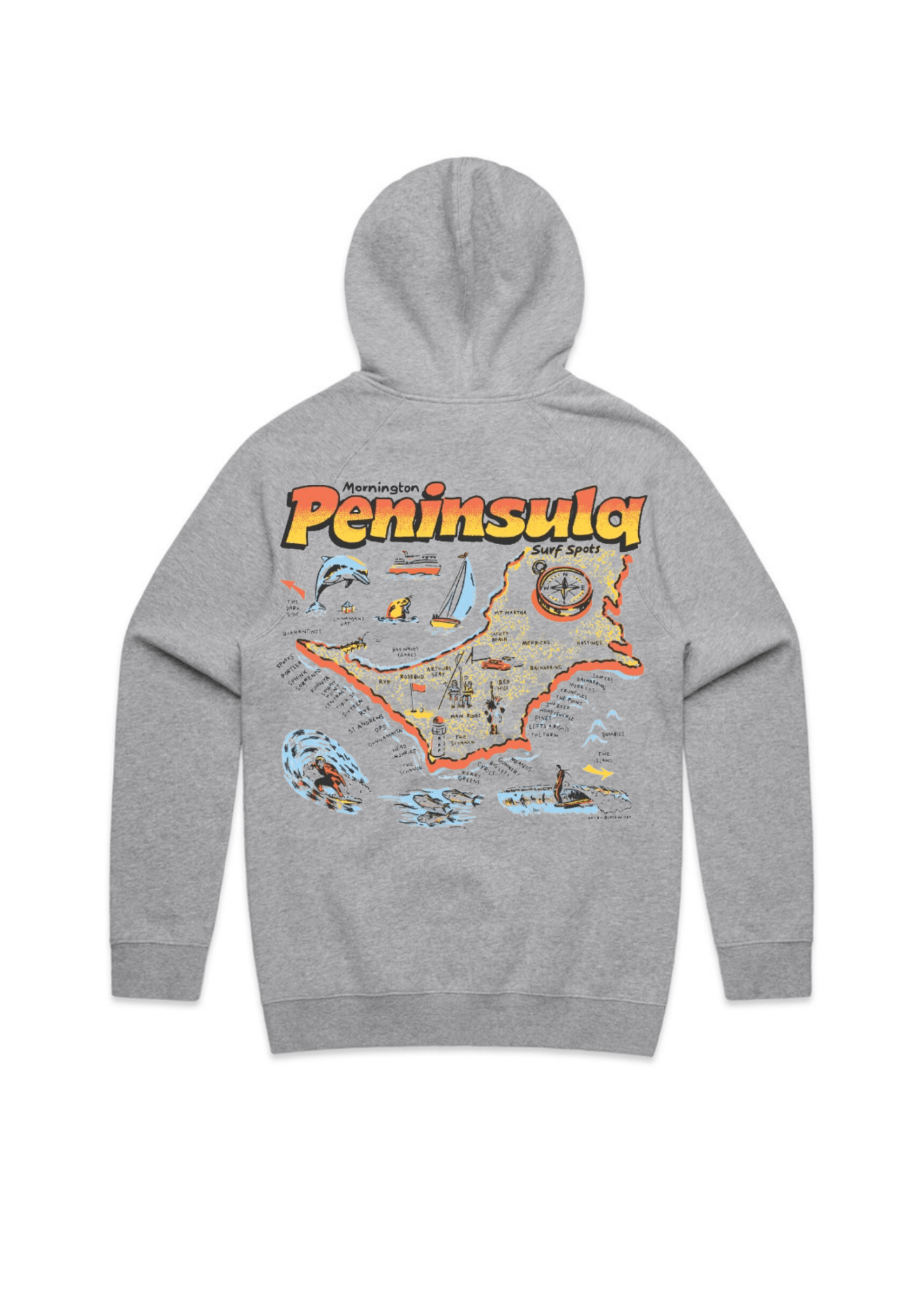 Peninsula Surf Spots | Hoodie - OutriggerPeninsula Surf Spots | Hoodie