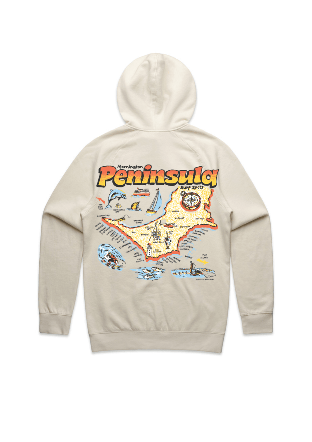 Peninsula Surf Spots | Hoodie - OutriggerPeninsula Surf Spots | Hoodie