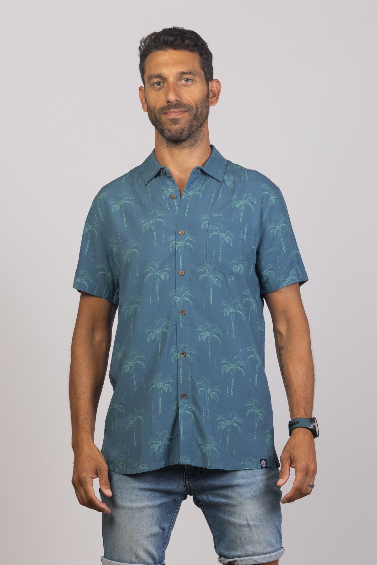 Raining Palms Button Shirt - Outrigger Trading Co - Surf wear AustraliaRaining Palms Button Shirt